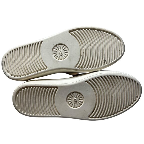 UGG Lynus High-Top Platform Sneaker Size 5 Boots in Cognac Tan Suede 1123692 - Picture 8 of 10